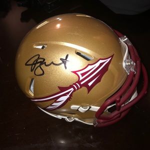 FSU Mini Football Helmet Signed by Jameis Winston